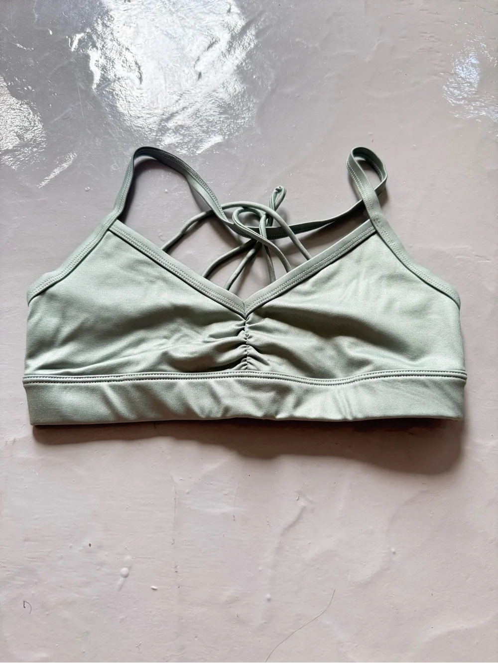 ALO Yoga Sunny Strappy Sports Bra in Mint